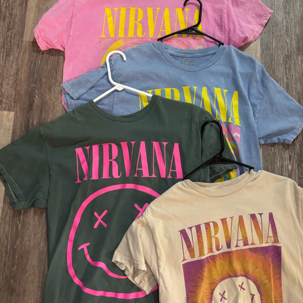 Nirvana Graphic T-Shirts Set of 4
